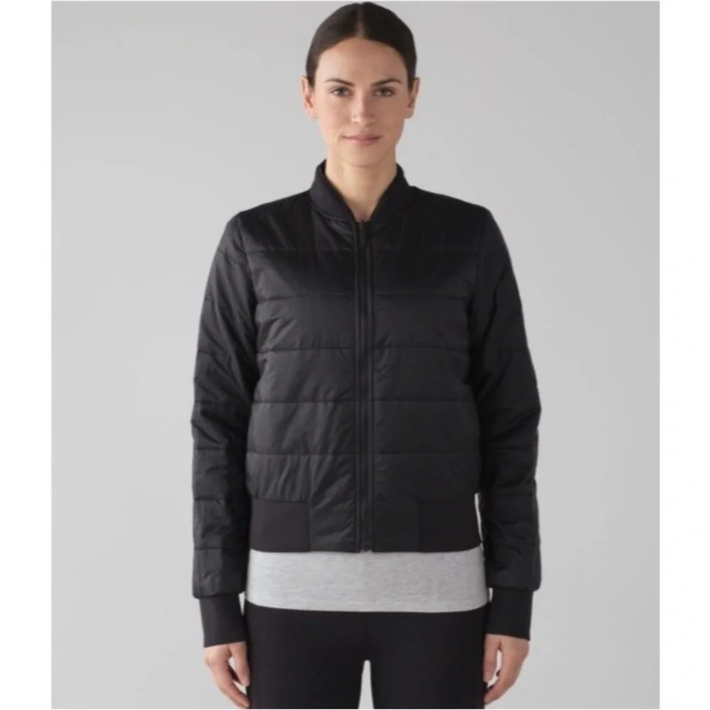 Lululemon Non-Stop Reversible Black Bomber Jacket